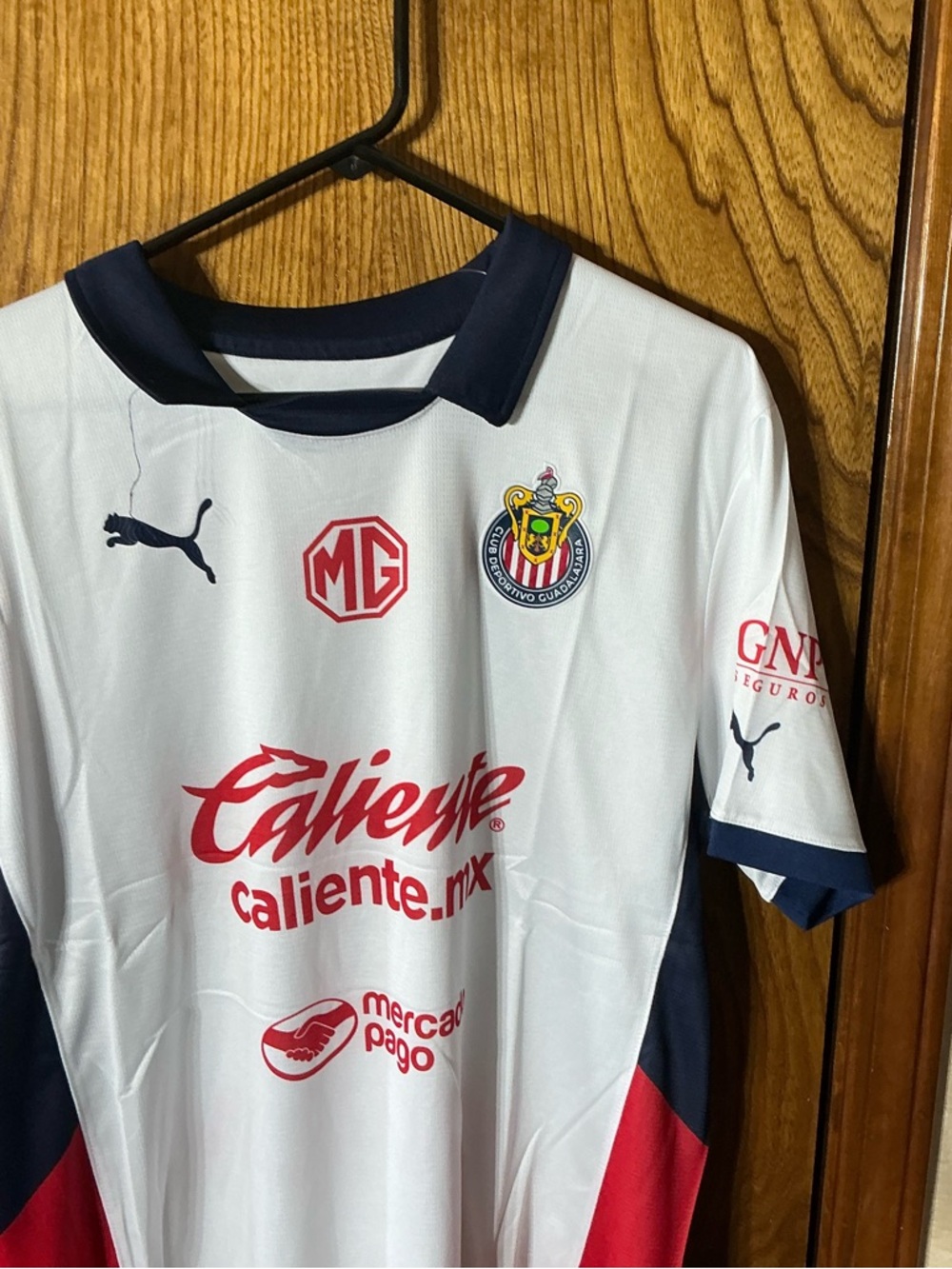 Puma Chivas Away Soccer Jersey - White with Navy & Red Accents